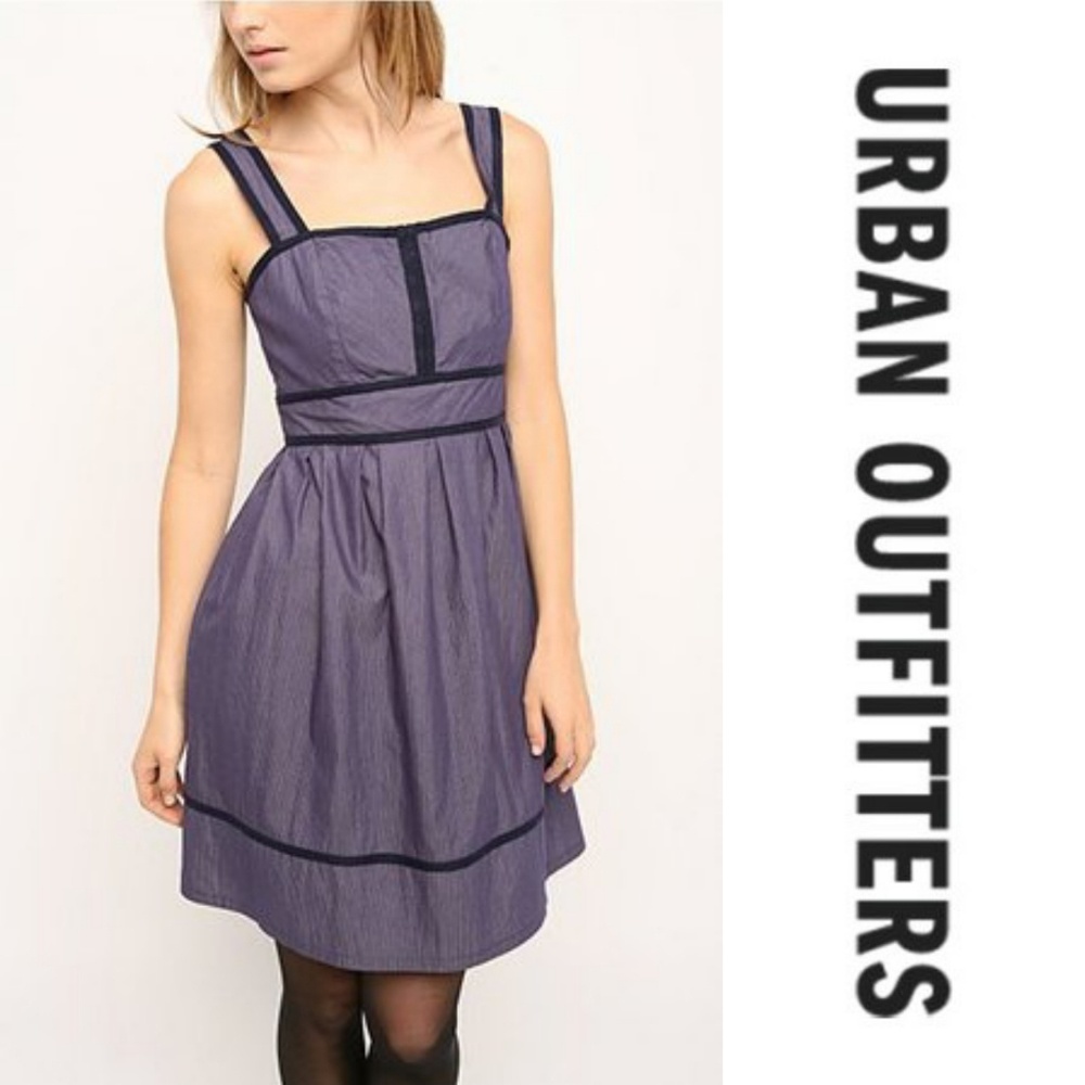 🌱UO Kimichi Blue Pinstripe Jane Dress